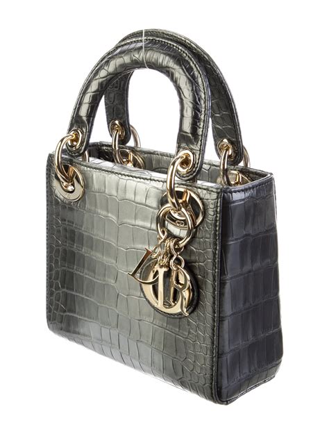 lady dior mini crocodile|dior handbags.